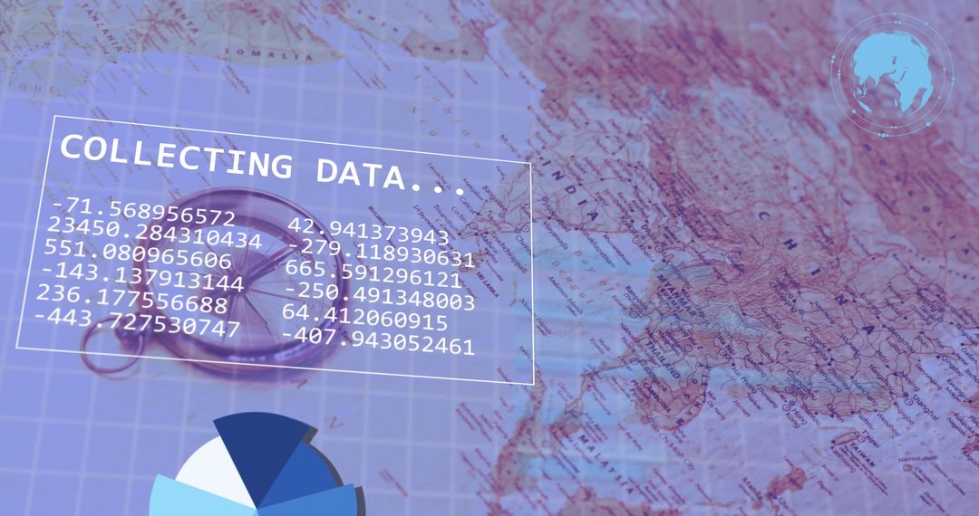 Global Finance Data Visualization with World Map Background