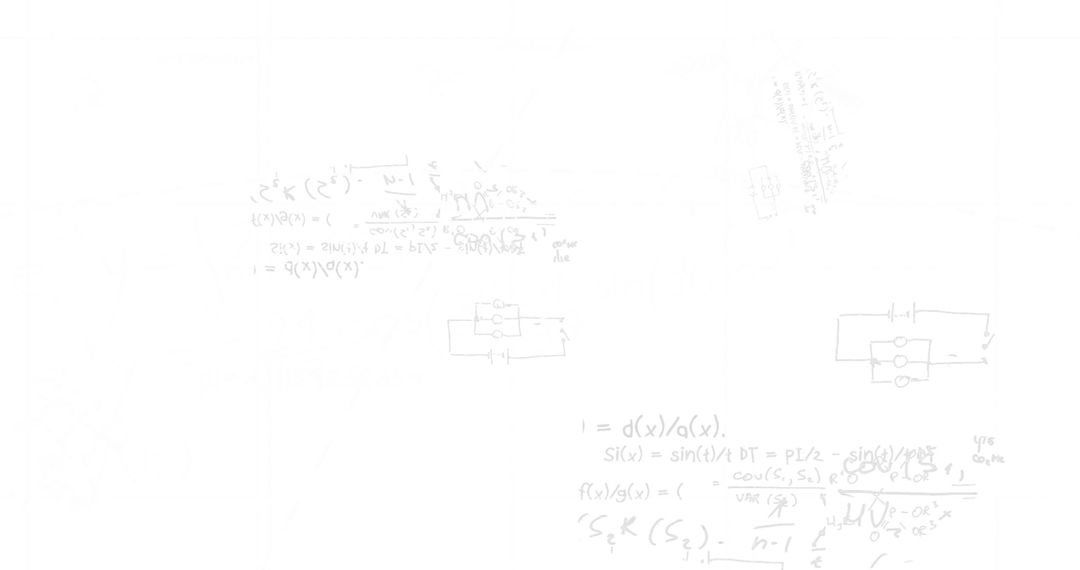 Mathematical Equations and Circuit Diagrams on White Background
