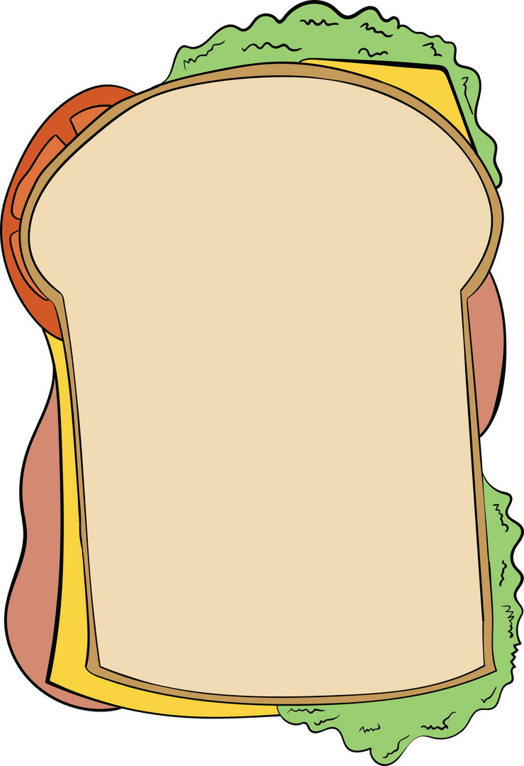 Transparent Vector Sandwich Layers Illustration