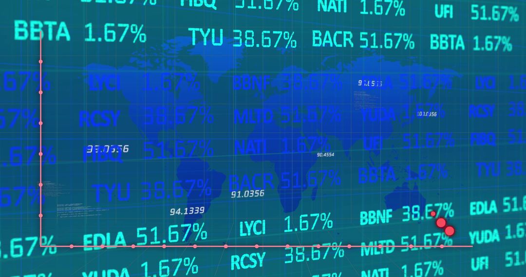 Global Financial Data Visualization on Digital Screen