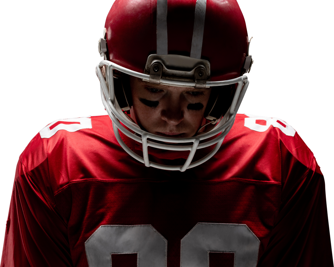 Young Athlete Standing in Football Helmet on Transparent Background - Download Free Stock Images Pikwizard.com