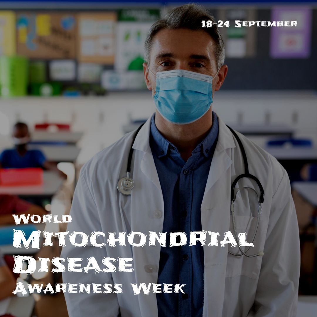 Masked Doctor Promoting World Mitochondrial Disease Awareness Week