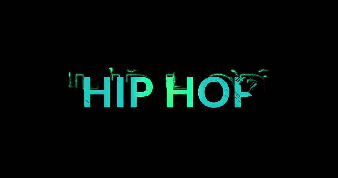 Hip Hop Text with Neon Glow on Dark Background - Free Images, Stock Photos and Pictures on Pikwizard.com