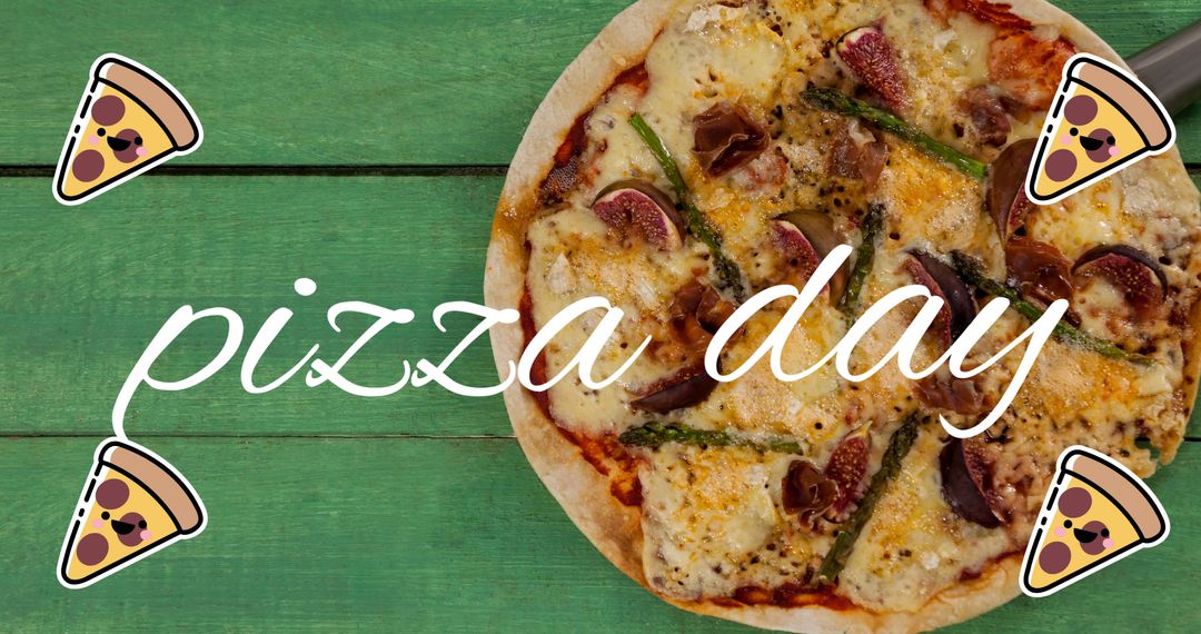 National Pizza Day Celebration Concept with Fresh Pizza