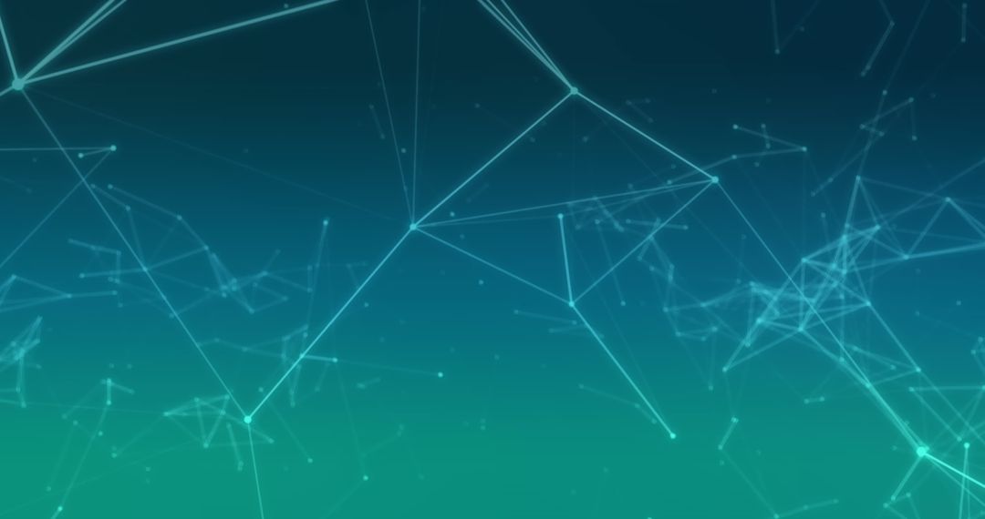 Abstract Network Connections on Green Gradient Background