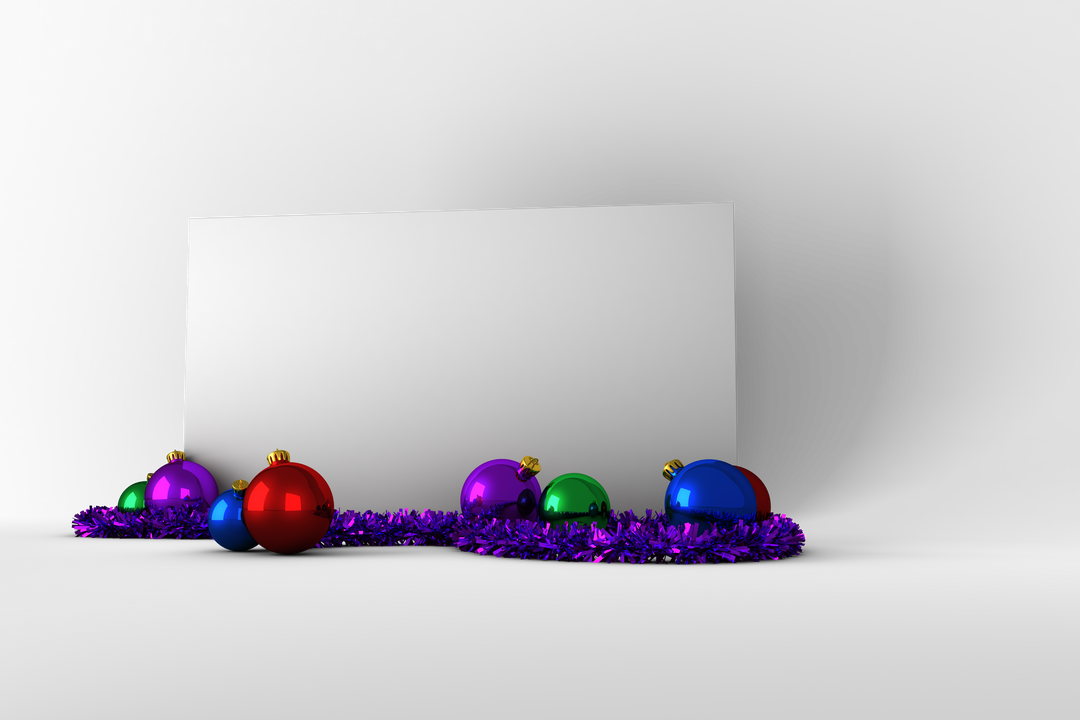 Transparent Poster with Colorful Christmas Decorations and Ornaments - Download Free Stock Images Pikwizard.com