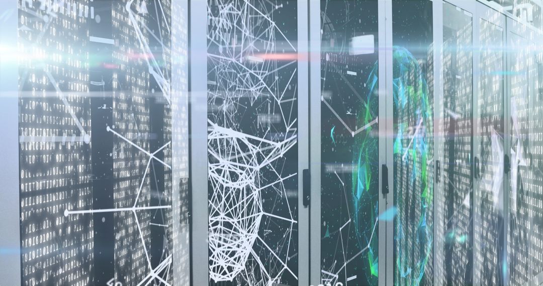 Digital Global Computing Data Processing on Server Racks