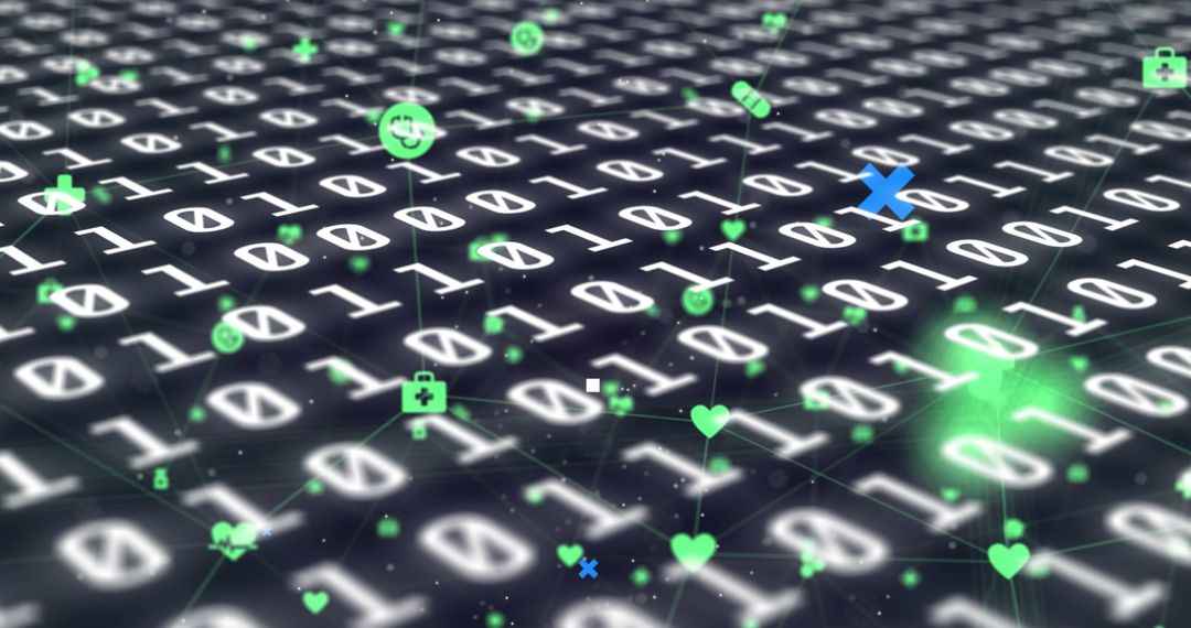 Digital Network Overlay with Binary Code Background - Free Images, Stock Photos and Pictures on Pikwizard.com