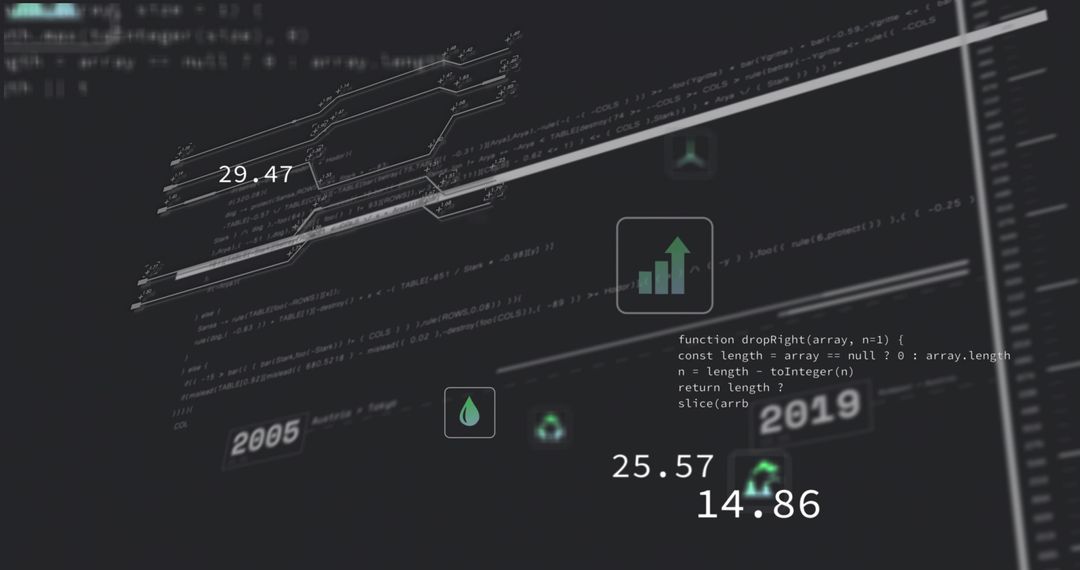 Futuristic Data Visualization with Coding Elements