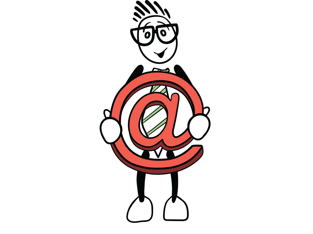 Cartoon Man Holding Transparent Red At Symbol with Glasses - Download Free Stock Images Pikwizard.com