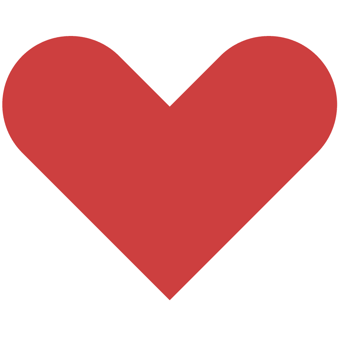 Red Heart on Transparent Background