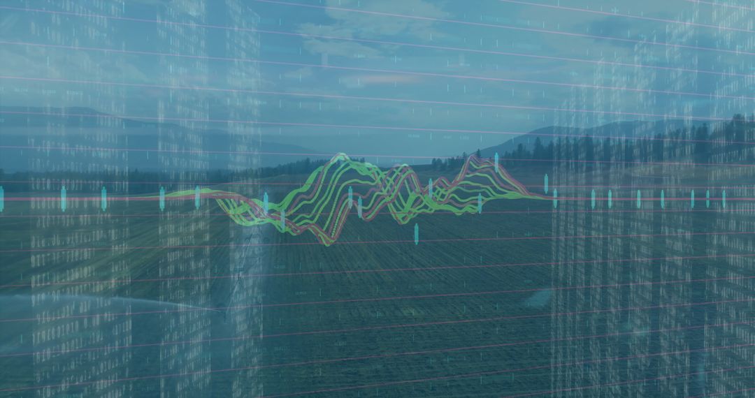 Agricultural Data Visualization with Overlaid Color Line Charts
