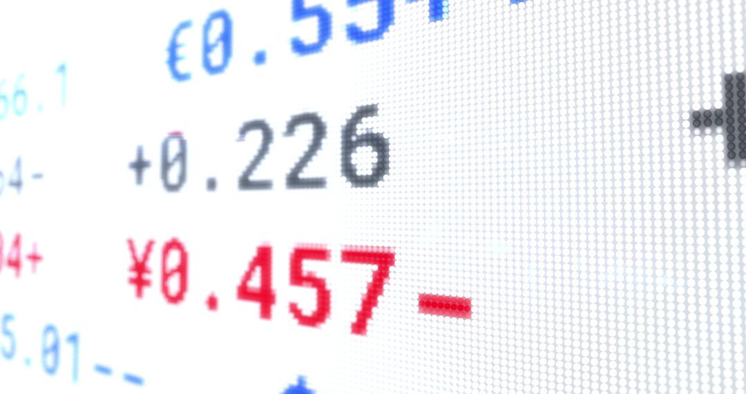 Stock Exchange Display Board with Dynamic Numbers