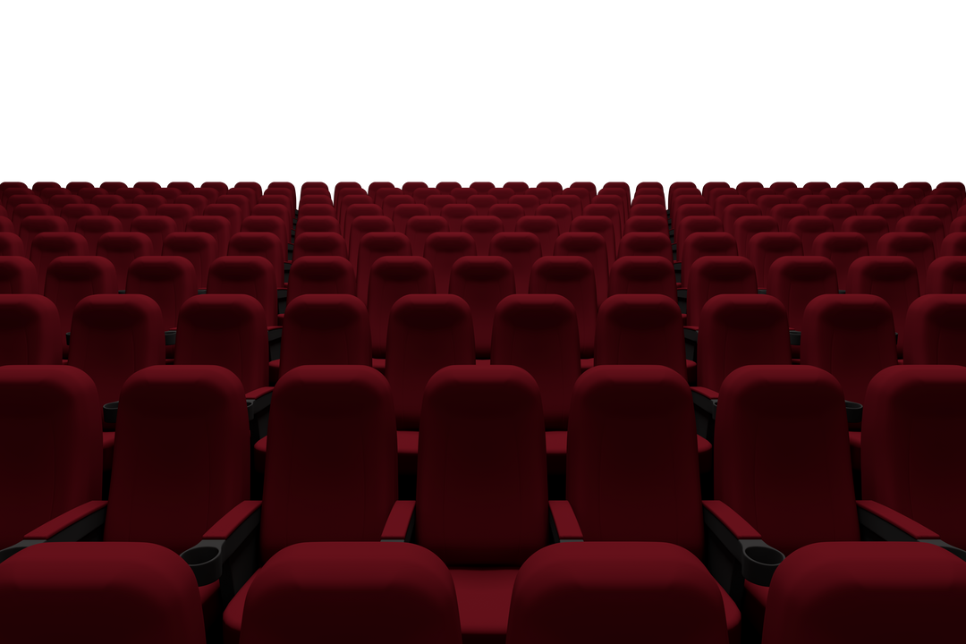 Empty Theater Seats Row in Transparent Background Cinematic Theme - Download Free Stock Images Pikwizard.com