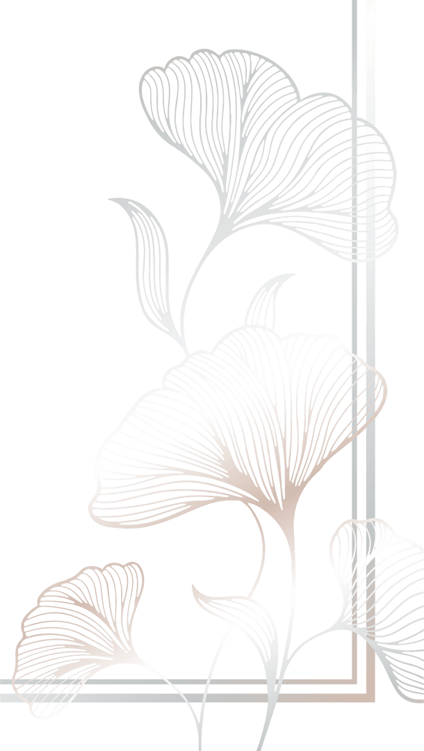 transparent vector ginkgo leaves with metallic gradient frame design - Download Free Stock Images Pikwizard.com