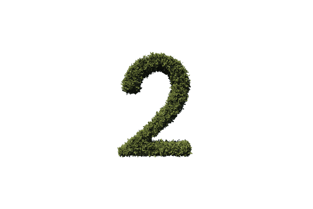 Grass Textured Number 2 with Transparent Background for Design - Download Free Stock Images Pikwizard.com