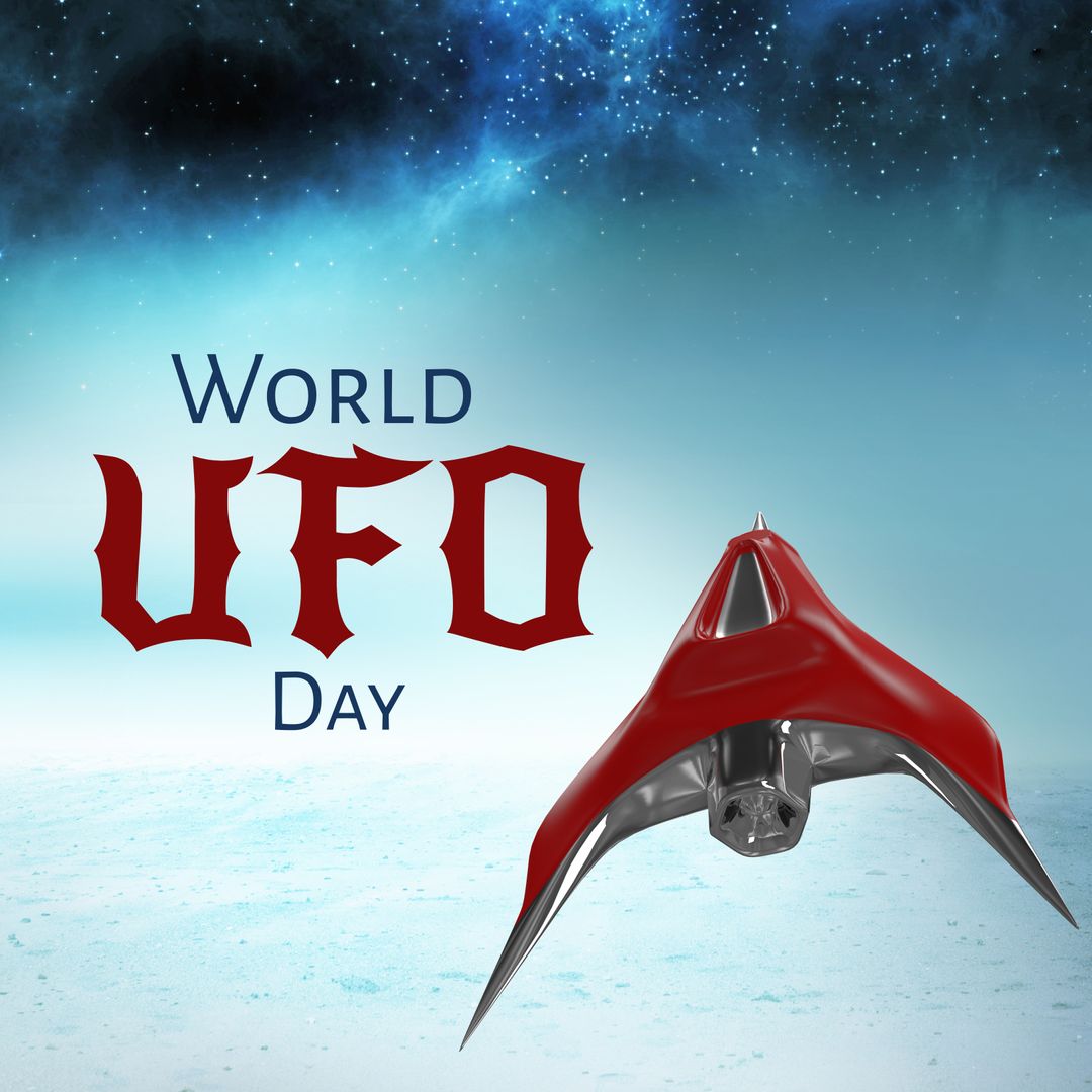 World UFO Day Celebration Poster with Space Background - Download Free Stock Templates Pikwizard.com