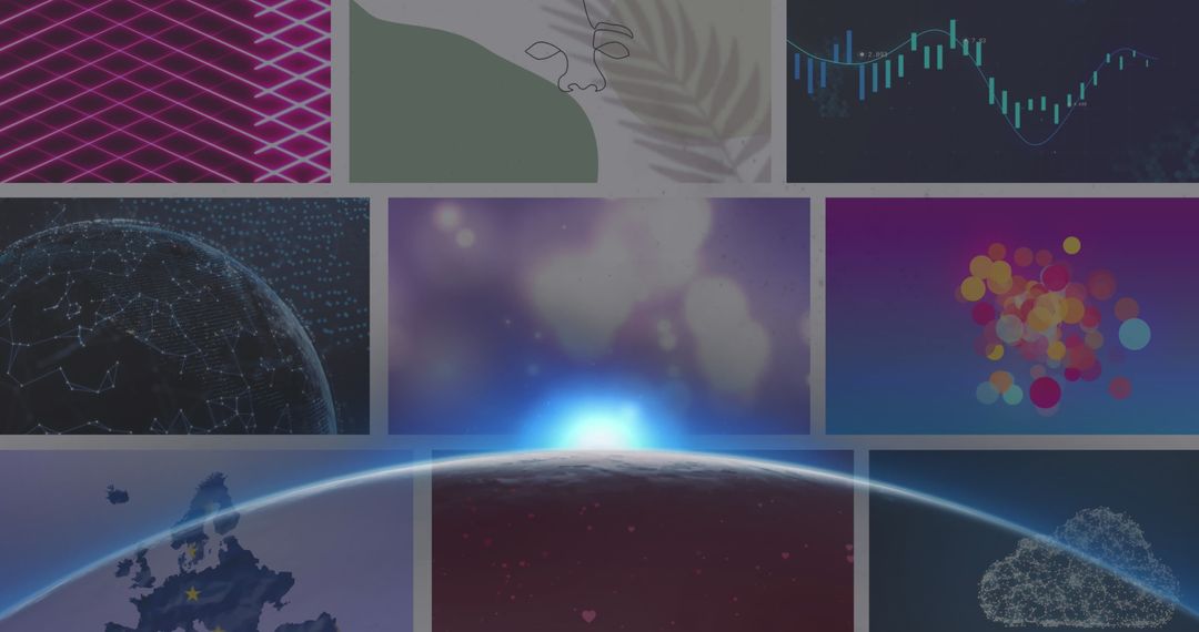 Futuristic 6G Concept with Digital Globe and Data Interfaces