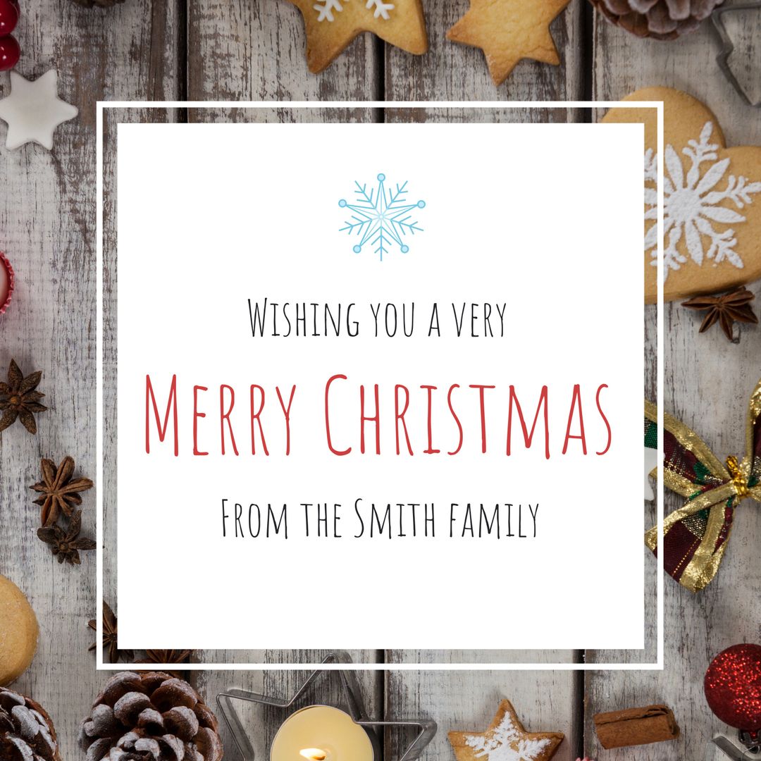 Festive Christmas Card with Holiday Message