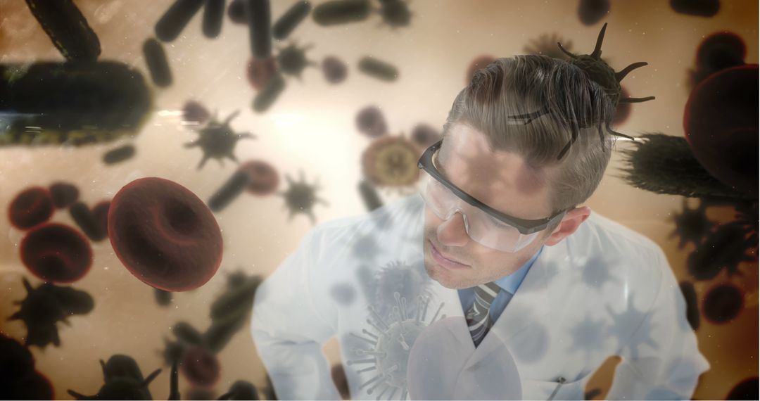 Scientist Analyzing Microscopic Bacteria Cell Structures - Free Images, Stock Photos and Pictures on Pikwizard.com