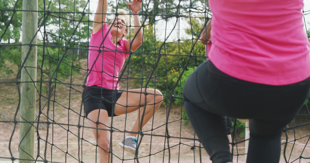 Women Participating in Outdoor Obstacle Course - Free Images, Stock Photos and Pictures on Pikwizard.com