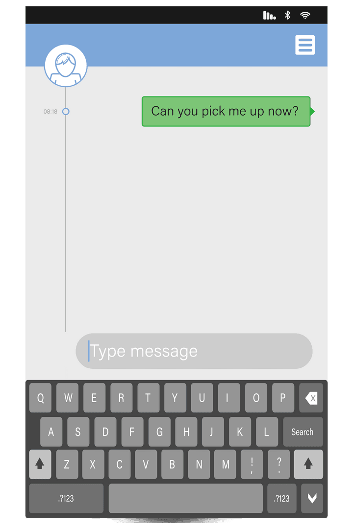 Smartphone Chat Interface with Text on Transparent Background - Download Free Stock Images Pikwizard.com
