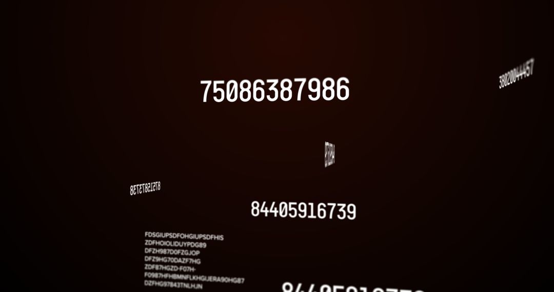 Dynamic Numbers and Data Processing on Brown Background