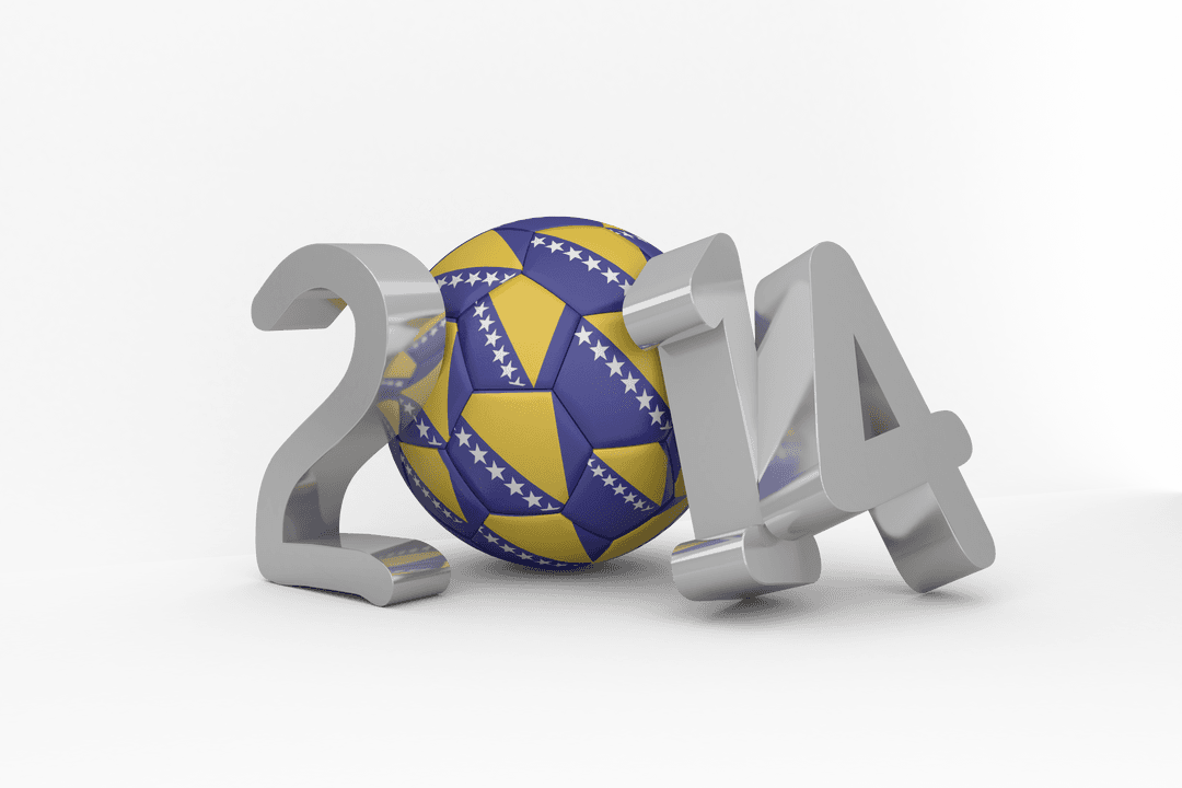 2014 Soccer Ball Illustration on Transparent Background