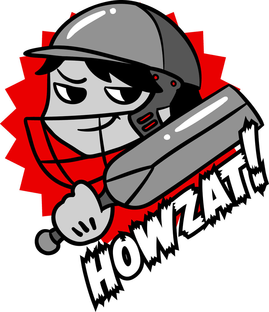 Dynamic Cartoon Cricket Batter Playing on Transparent Background