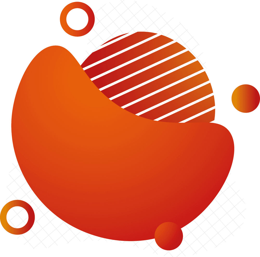 Creative Red Abstract Shapes on Transparent Background