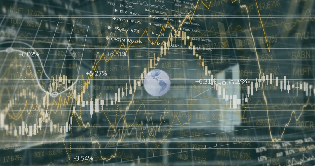 Global Financial Markets Concept with Graphs and Globe