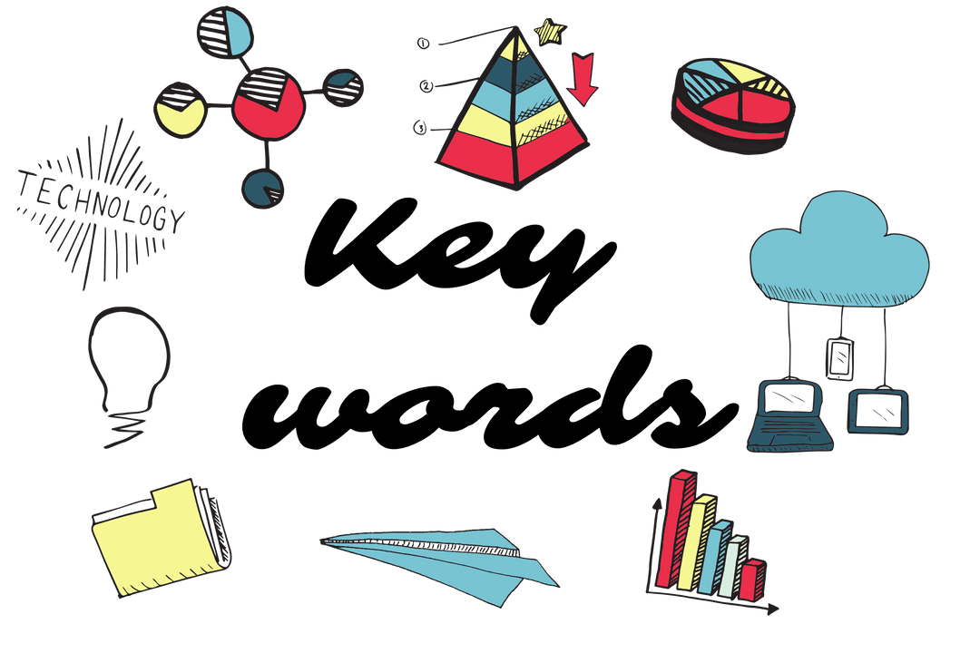 Colorful Business Icons on Transparent Background representing Finance and Technology