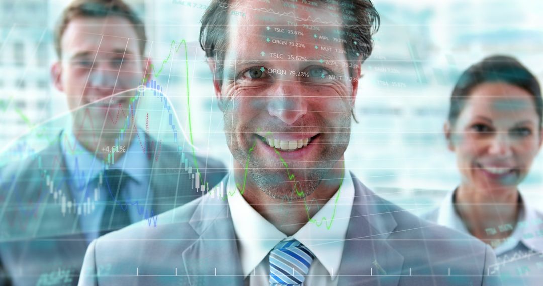 Successful Business Team Analyzing Financial Data Insights