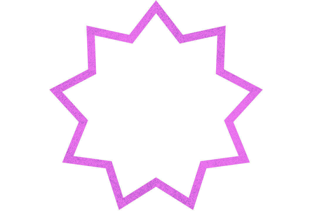 Transparent Purple Geometric Star Outline Vector Design