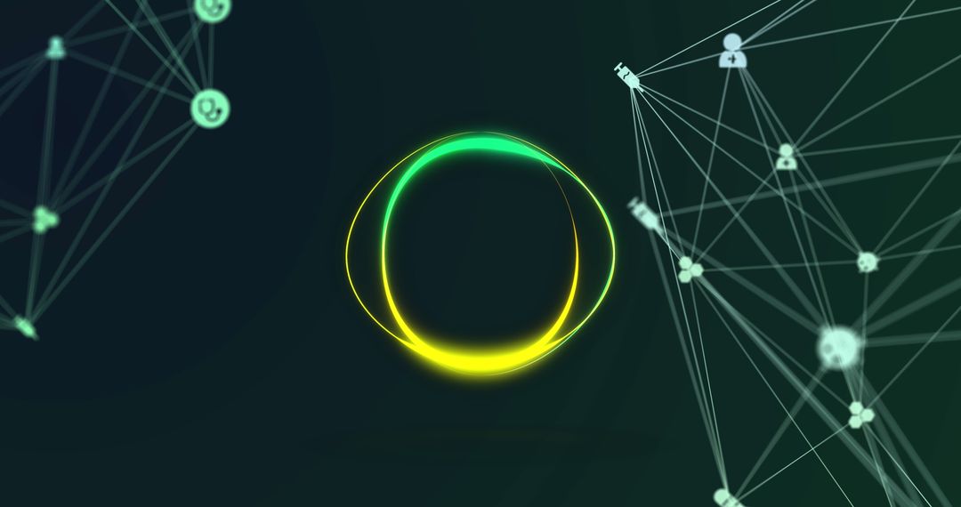 Digital Network Interface with Neural Connections and Icons