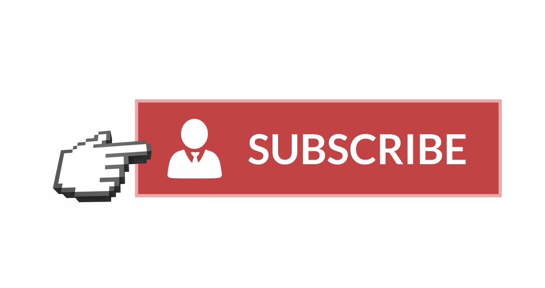 Subscribe Button with Cursor Icon for Channels or Newsletters