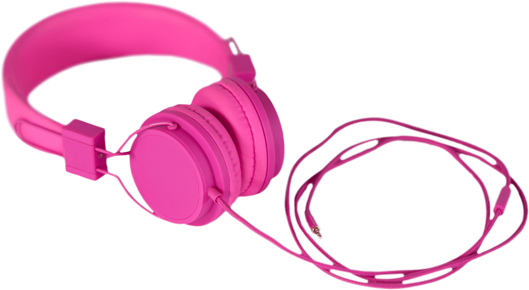 Pink Headphones for Modern Audio Listening Experience Transparent Background
