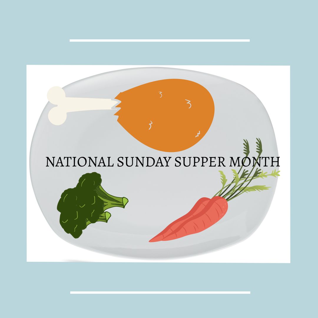 National Sunday Supper Month Celebration Poster Design