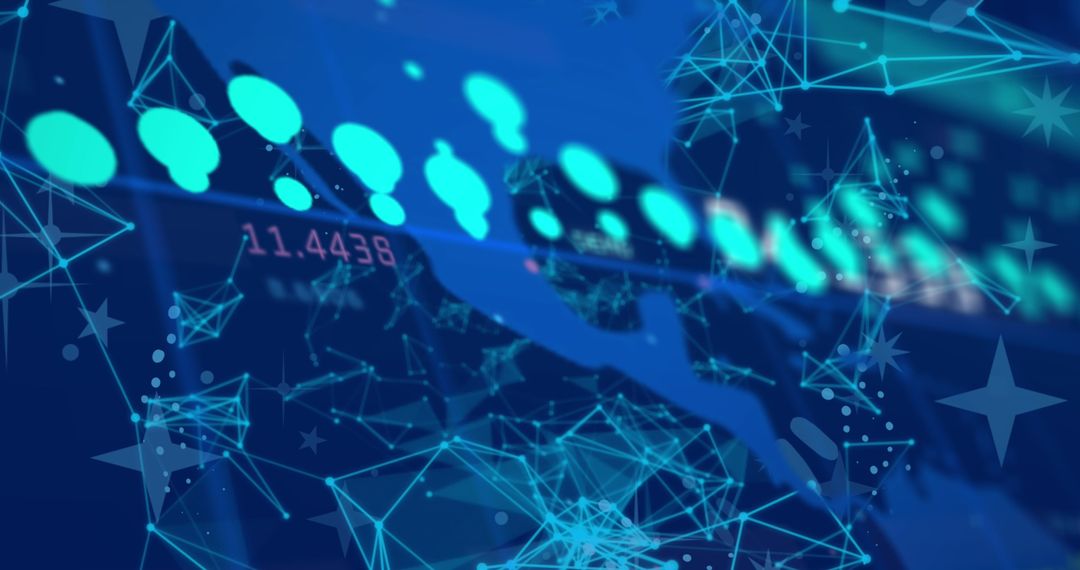 Digital Data Connected World Map with Technology Overlay