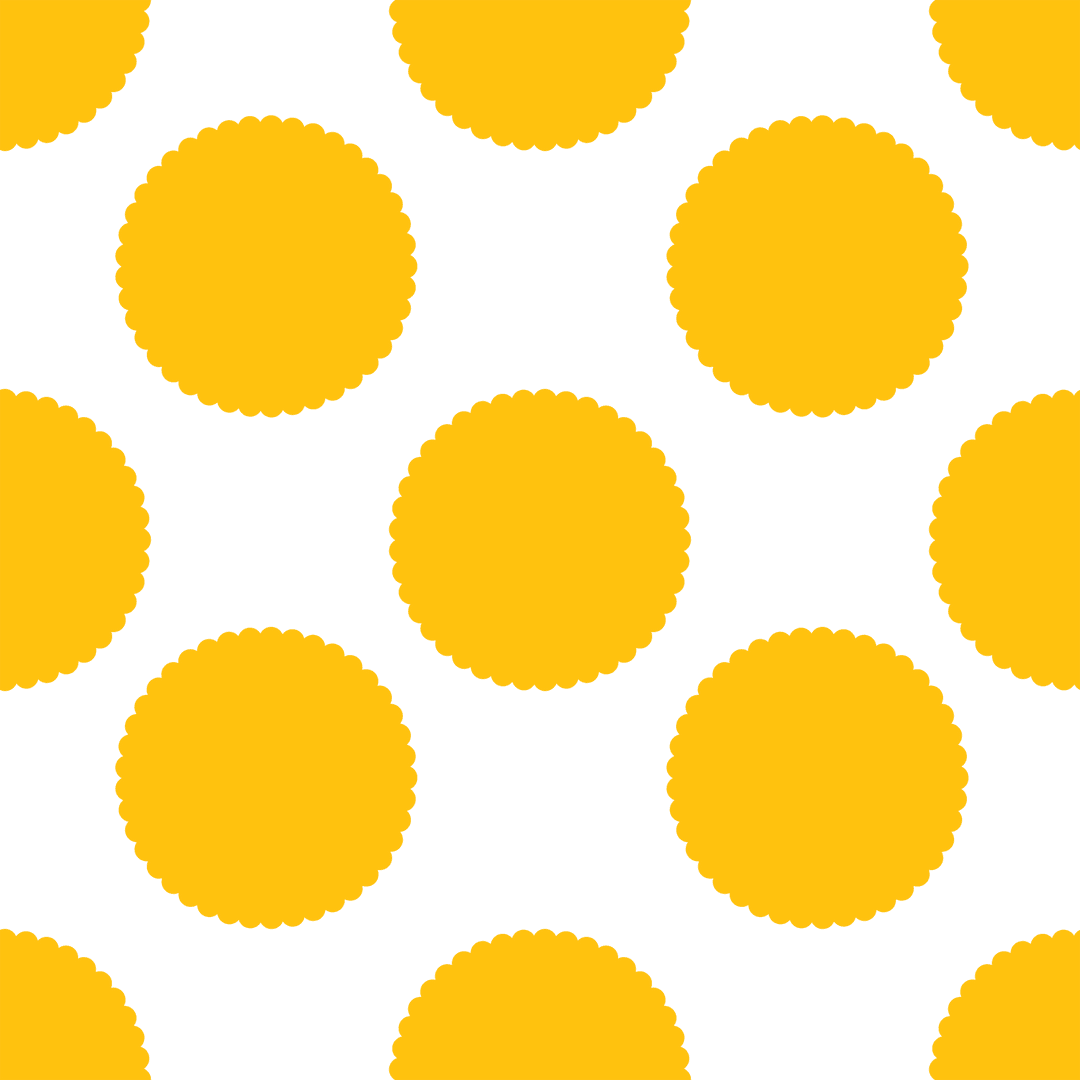 Yellow Roundel Pattern on Transparent Background Design