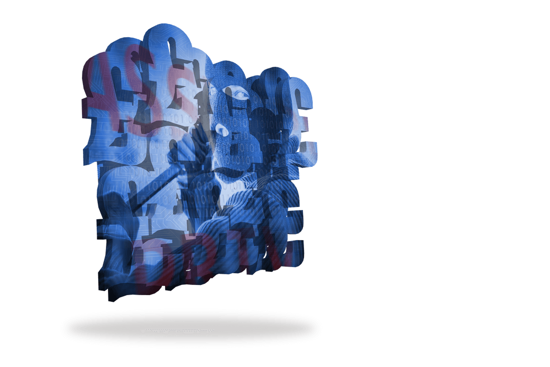 Transparent Digital Art with Pound Symbols and Currency Theme