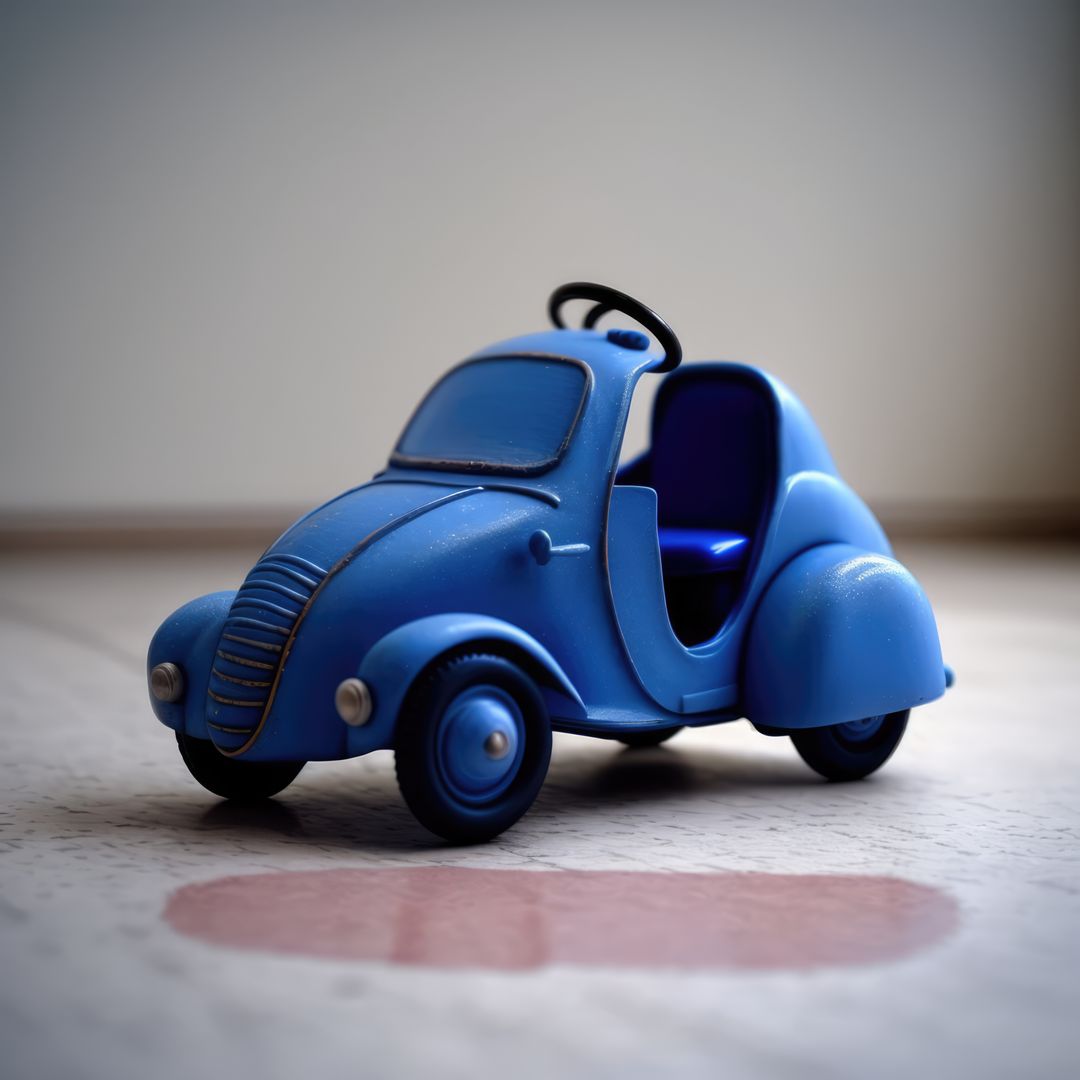 Close up of blue car toy on grey background, created using generative ai technology - Free Images, Stock Photos and Pictures on Pikwizard.com