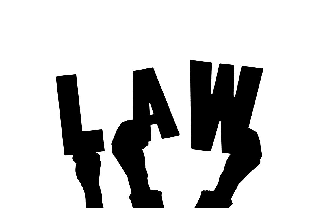 Hands Holding Rule of Law Text Vector Transparent Background