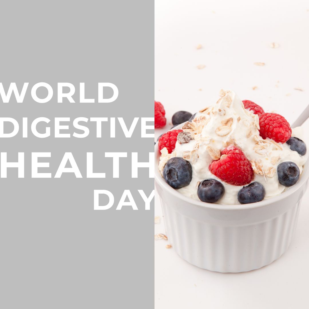 Fresh Yogurt with Berries for Digestive Health Awareness