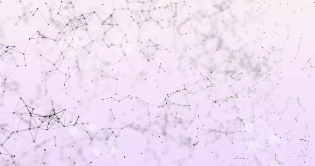 Abstract Digital Network Structures on Soft Lilac Background