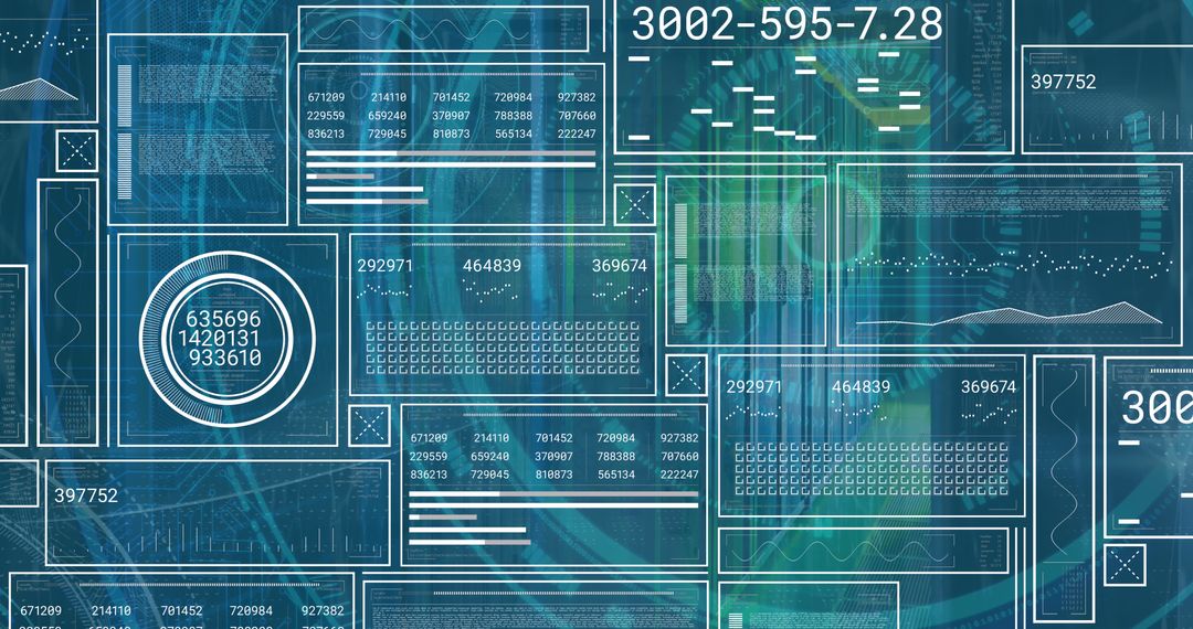 Futuristic Digital Data Interface with Binary Code - Free Images, Stock Photos and Pictures on Pikwizard.com