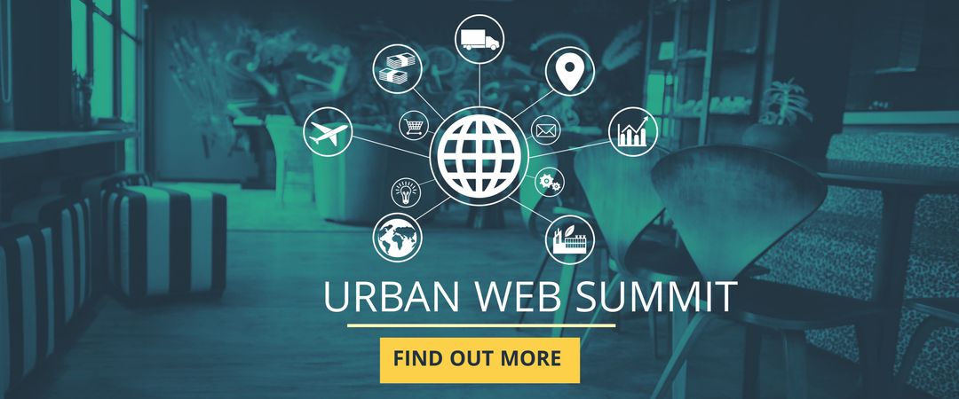 Urban Web Summit Promotion with Technology Icons