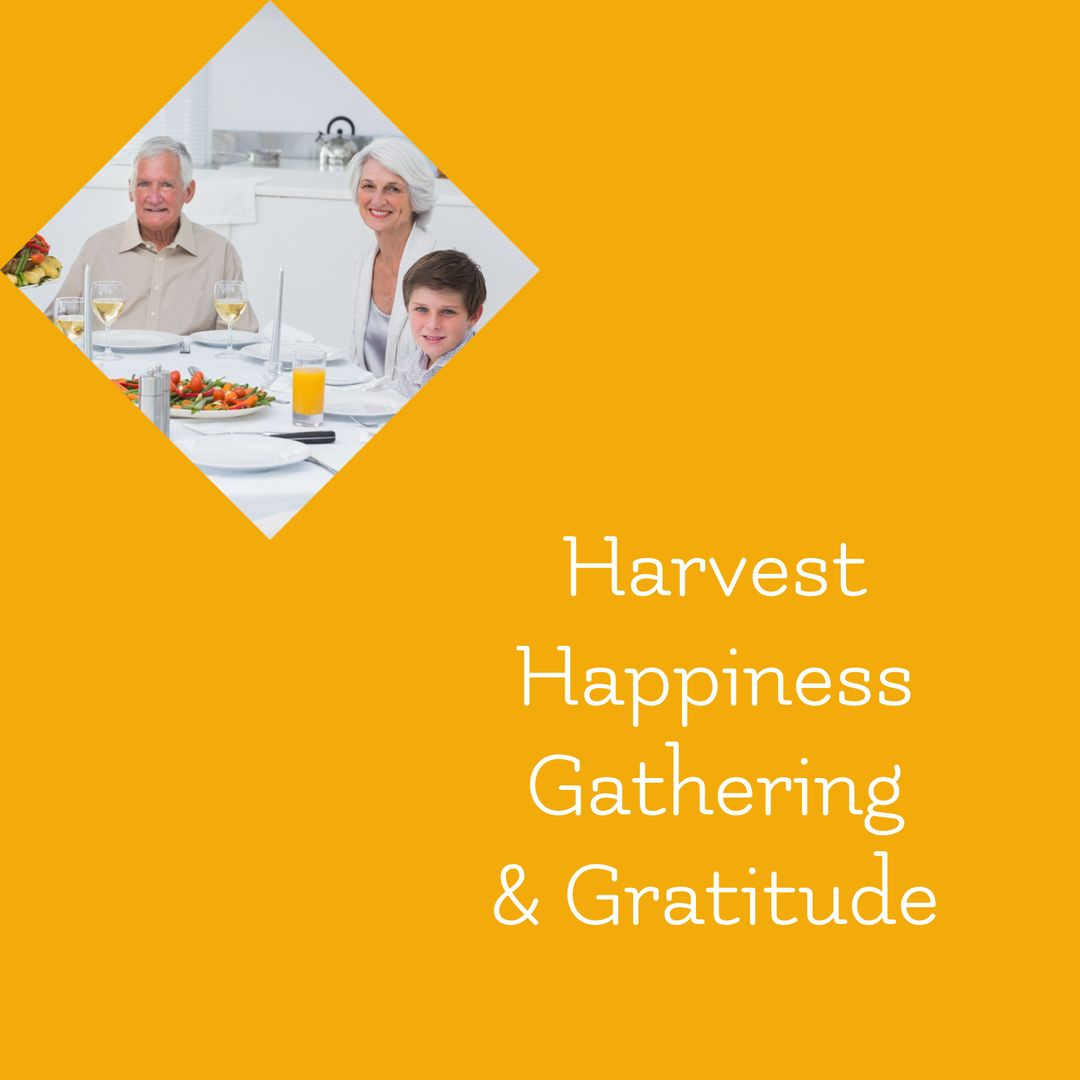 Family Thanksgiving Gathering with Happiness and Gratitude