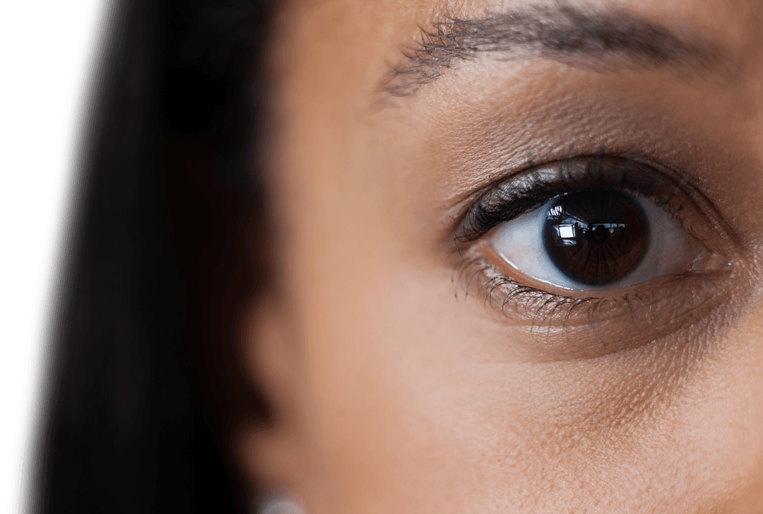Close-up of Woman's Eye with Transparent Background