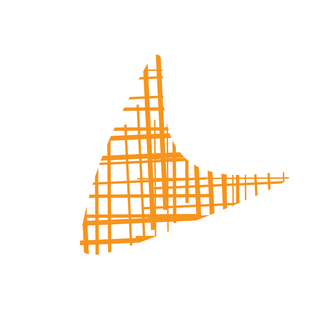 Modern Orange Diagonal Arrow on Transparent Background